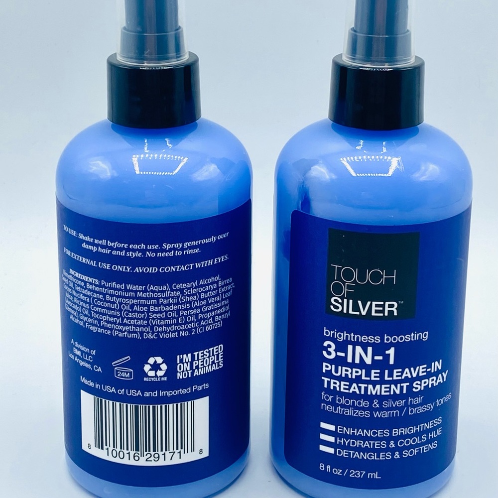 Touch Of Silver Brightness Boosting 3-in-1 Purple Leave-In Treatment Spray x2 - Picture 2 of 2